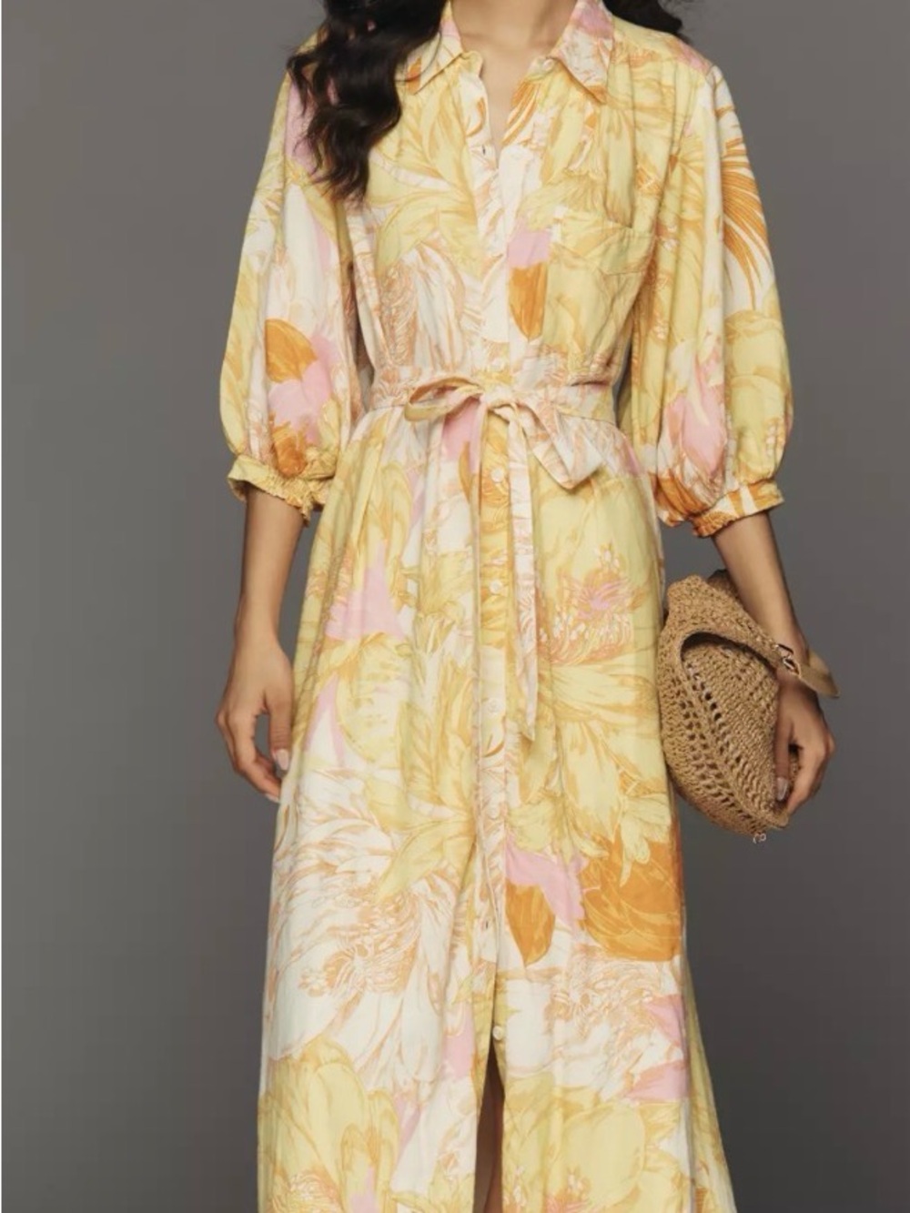 The Mona Linen Shirt Dress by Maeve